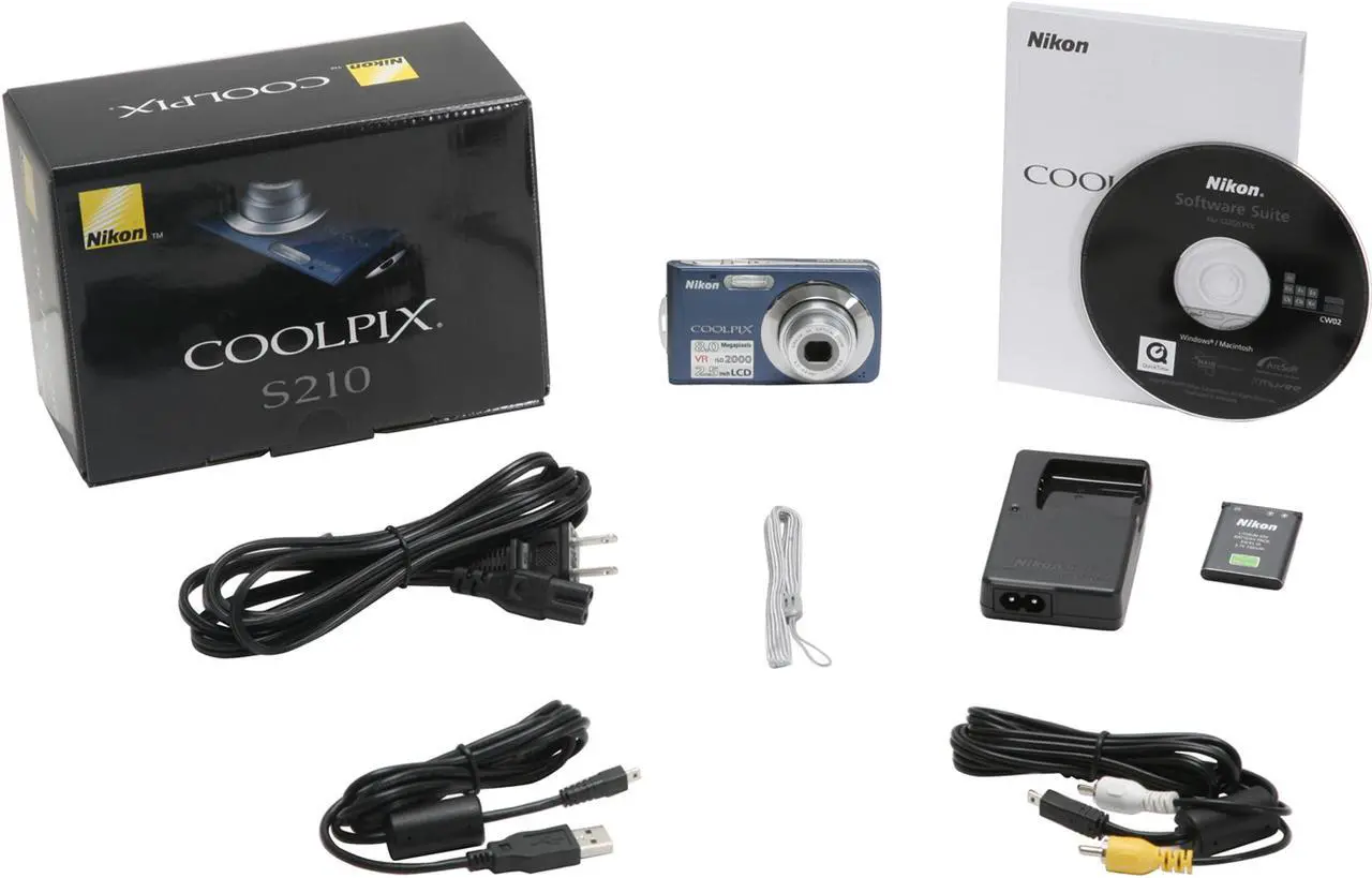 Alt view image 11 of 11 - Nikon CoolPix S210 Cool Blue 8.0 MP 3X Optical Zoom Digital Camera