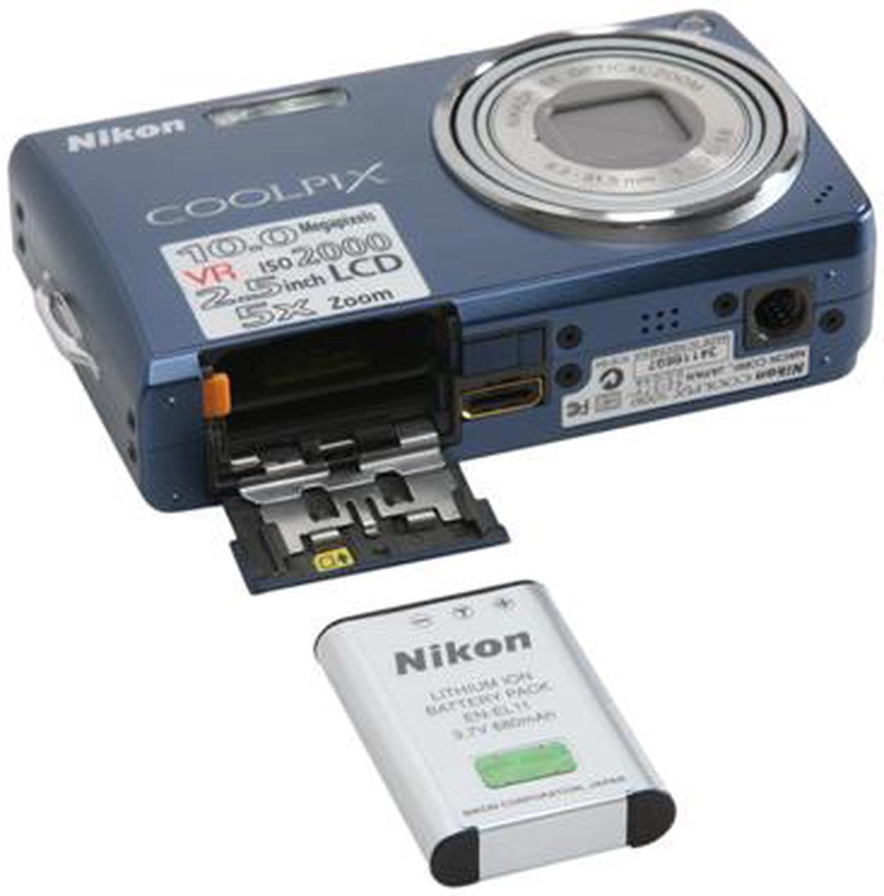 Alt view image 11 of 12 - Nikon CoolPix S550 Cool Blue 10.0 MP 5X Optical Zoom Digital Camera