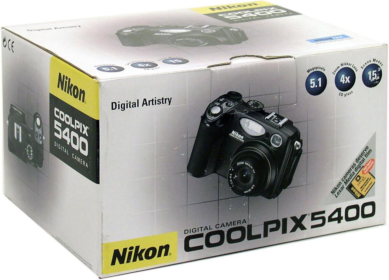 Alt view image 9 of 9 - Nikon Coolpix 5400 Black 5.1MP 4X Optical Zoom Digital Camera