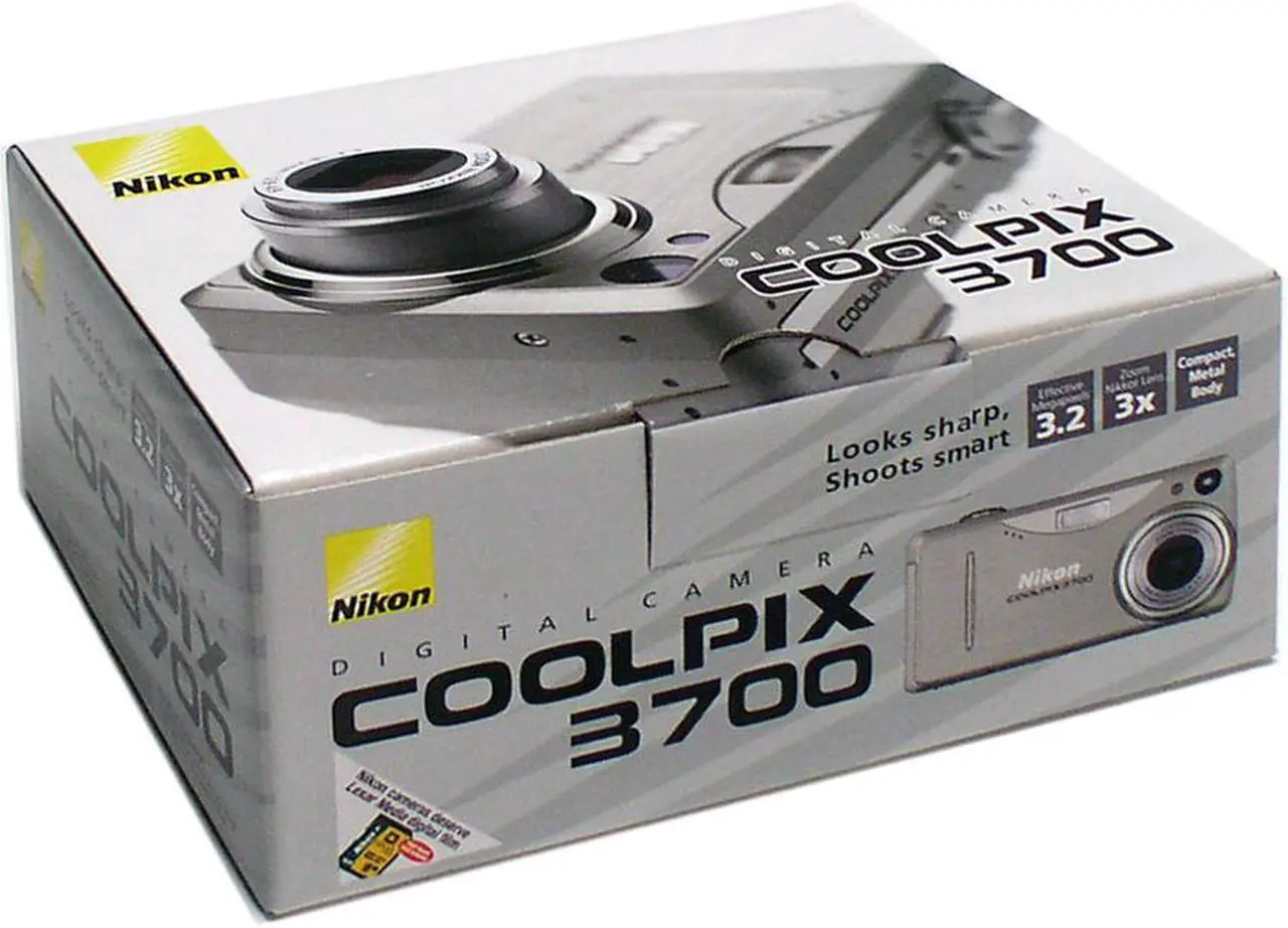 Alt view image 9 of 9 - Nikon COOLPIX 3700 Silver 3.2MP 3X Optical Zoom Digital Camera