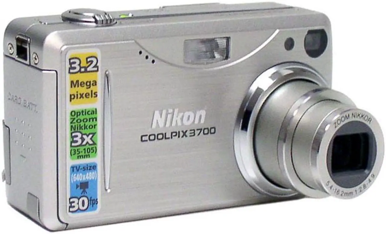 Main image of Nikon COOLPIX 3700 Silver 3.2MP 3X Optical Zoom Digital Camera