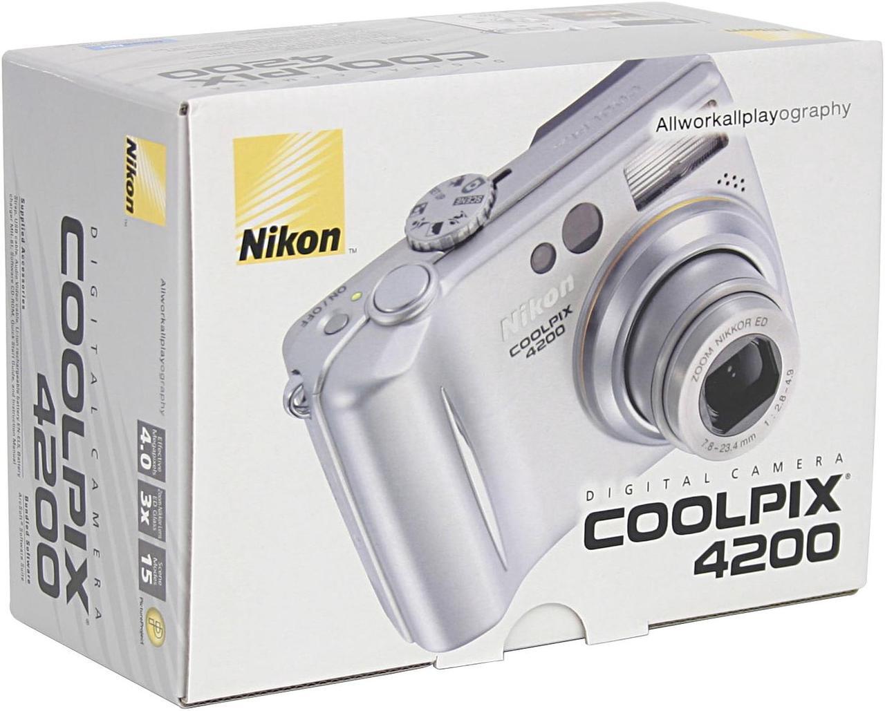 Alt view image 9 of 9 - Nikon Coolpix 4200 Silver 4.0MP 3X Optical Zoom Digital Camera