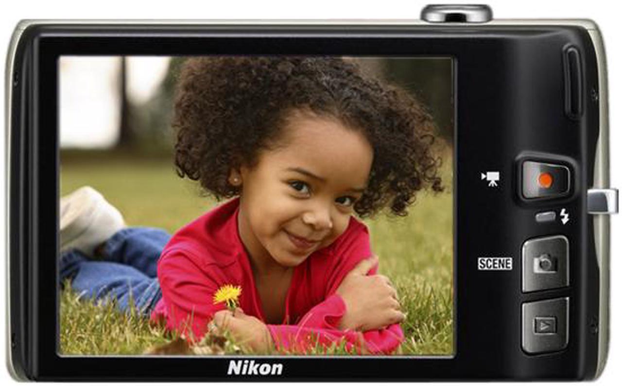 Alt view image 4 of 4 - Nikon Coolpix S4100 Silver 14 MP 5X Optical Zoom Digital Camera