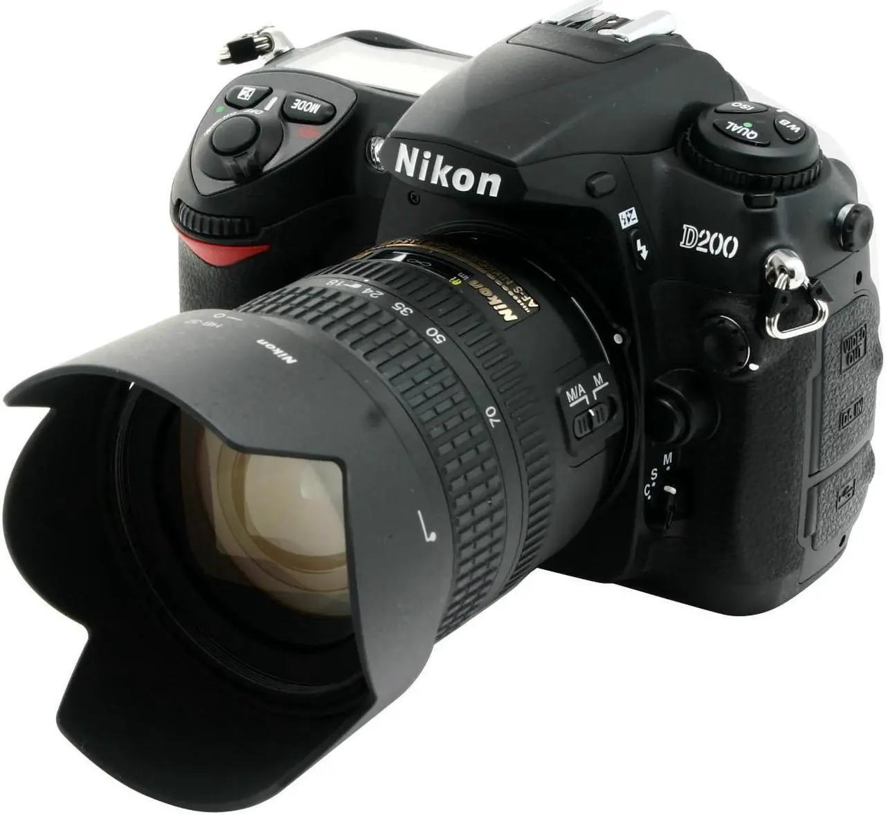 Alt view image 2 of 12 - Nikon D200 Black 10.2 MP Digital SLR Camera w/ AF-S DX Zoom-Nikkor ED 18-70 mm f/3.5-4.5G IF Lens