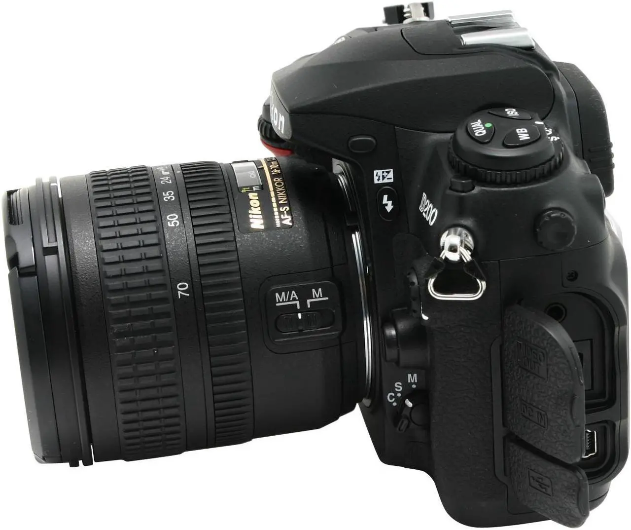 Alt view image 5 of 12 - Nikon D200 Black 10.2 MP Digital SLR Camera w/ AF-S DX Zoom-Nikkor ED 18-70 mm f/3.5-4.5G IF Lens