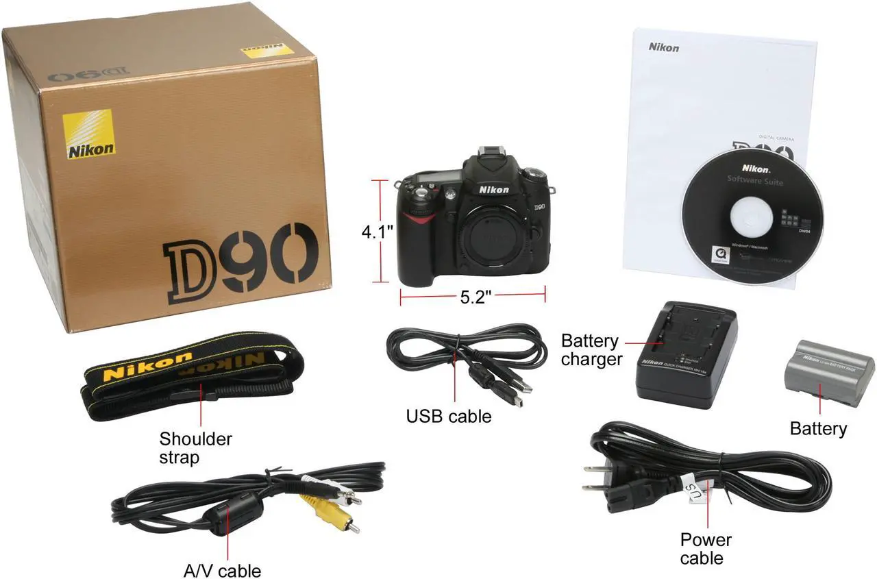 Alt view image 13 of 13 - Nikon D90 Black 12.3 MP Digital SLR Camera - Body Only