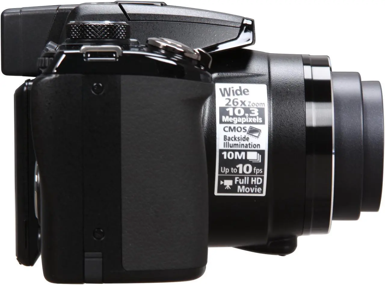 Alt view image 5 of 10 - Nikon COOLPIX P100 Black 10.3 MP 3.0" 460K Anti-reflection Coating LCD 26X Optical Zoom 26mm Wide Angle Digital Camera