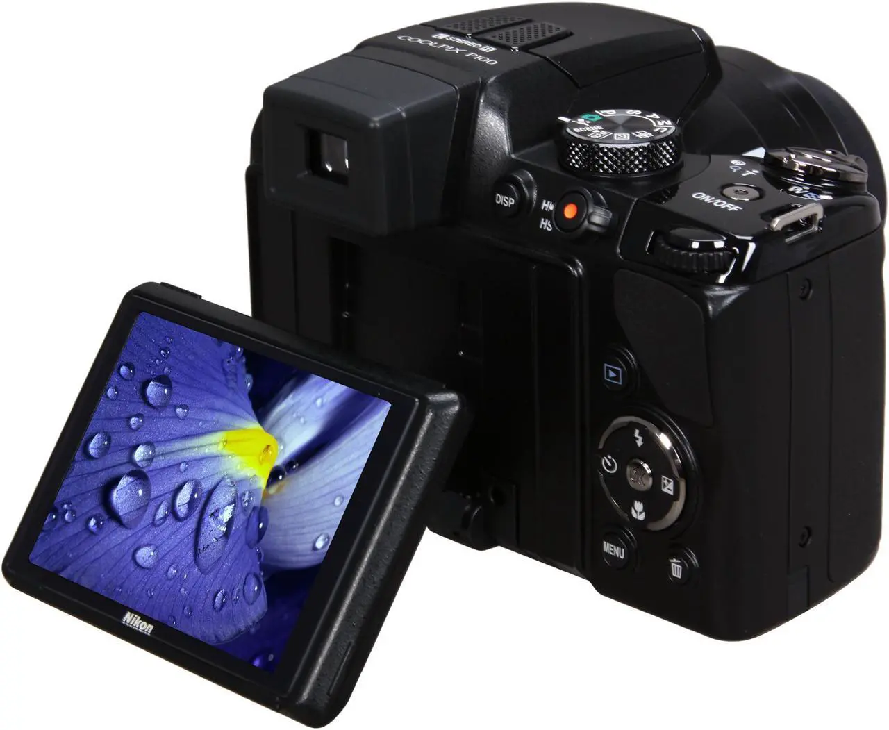 Alt view image 8 of 10 - Nikon COOLPIX P100 Black 10.3 MP 3.0" 460K Anti-reflection Coating LCD 26X Optical Zoom 26mm Wide Angle Digital Camera