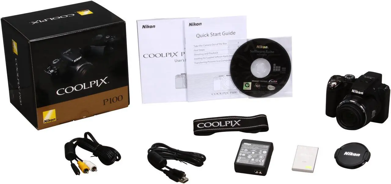 Alt view image 10 of 10 - Nikon COOLPIX P100 Black 10.3 MP 3.0" 460K Anti-reflection Coating LCD 26X Optical Zoom 26mm Wide Angle Digital Camera