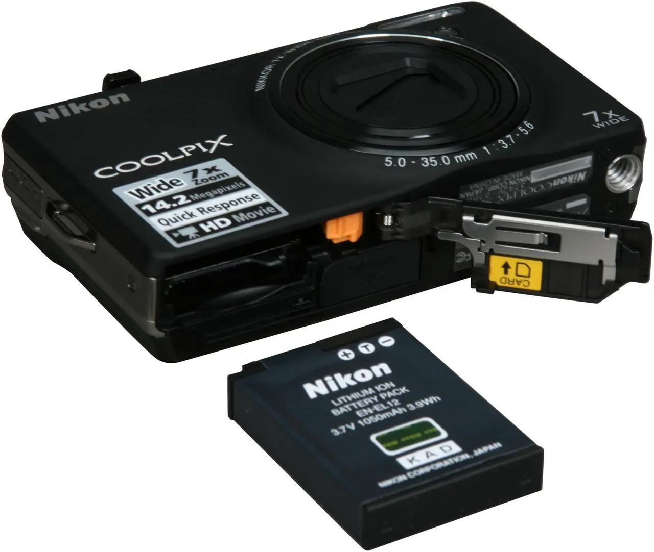 Alt view image 7 of 8 - Nikon COOLPIX S6000 Black 14.2 MP 7X Optical Zoom 28mm Wide Angle Digital Camera