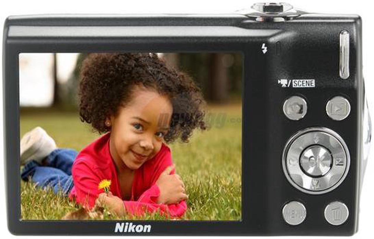 Alt view image 3 of 6 - Nikon COOLPIX S3000 Black 12.0 MP 4X Optical Zoom 27mm Wide Angle Digital Camera