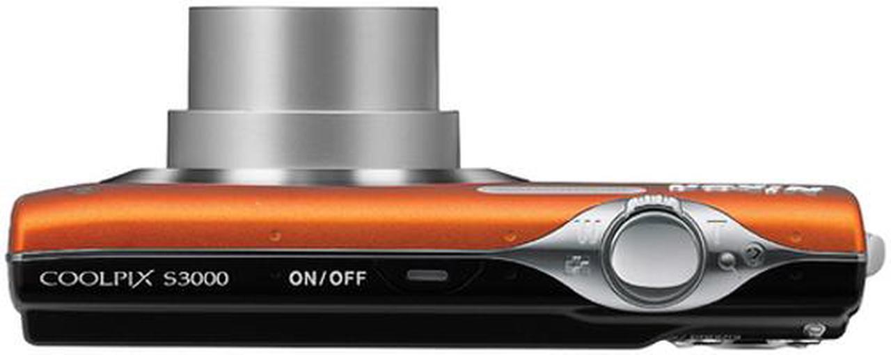 Alt view image 6 of 6 - Nikon COOLPIX S3000 Orange 12.0 MP 4X Optical Zoom 27mm Wide Angle Digital Camera