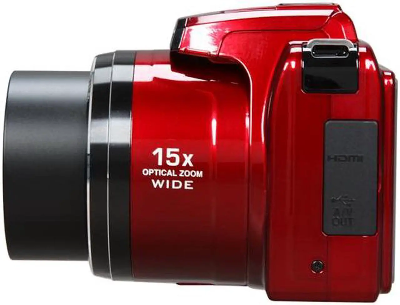 Alt view image 3 of 9 - Nikon COOLPIX L110 Red 12.1 MP 15X Optical Zoom 28mm Wide Angle Digital Camera