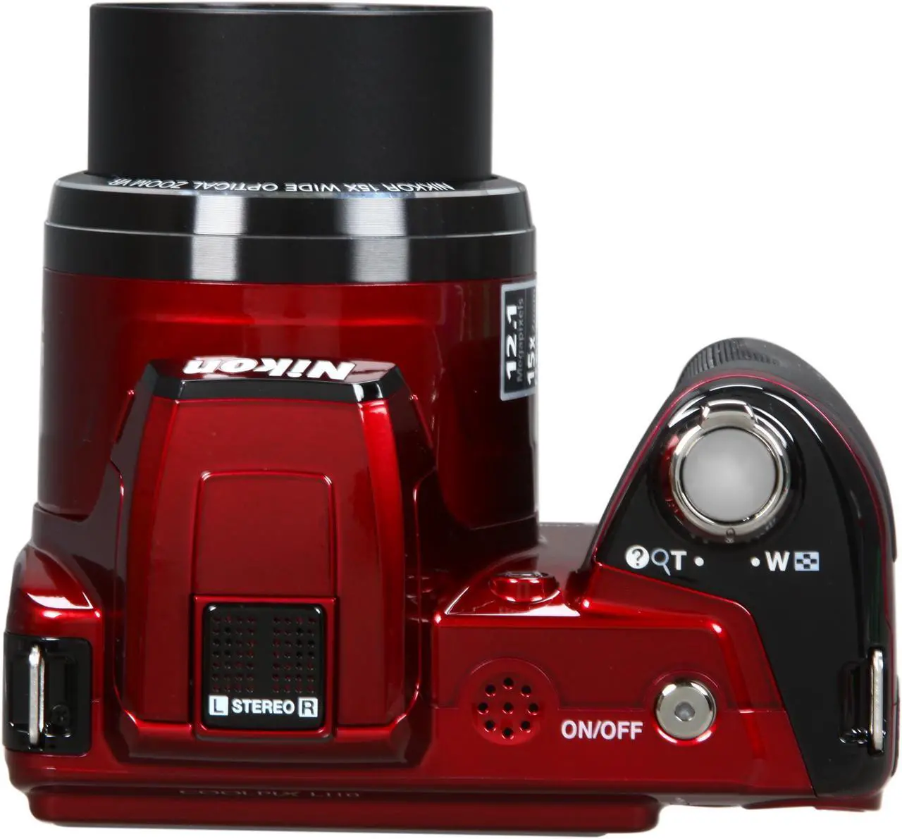 Alt view image 7 of 9 - Nikon COOLPIX L110 Red 12.1 MP 15X Optical Zoom 28mm Wide Angle Digital Camera