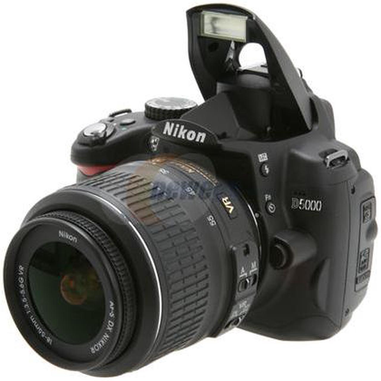 Main image of Nikon D5000 Black 12.3 MP Digital SLR Camera w/AF-S DX Nikkor 18-55mm f/3.5-5.6G VR Lens