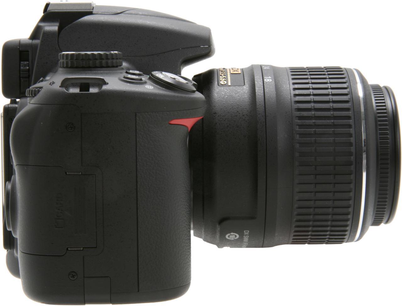 Alt view image 3 of 9 - Nikon D5000 Black 12.3 MP Digital SLR Camera w/AF-S DX Nikkor 18-55mm f/3.5-5.6G VR Lens