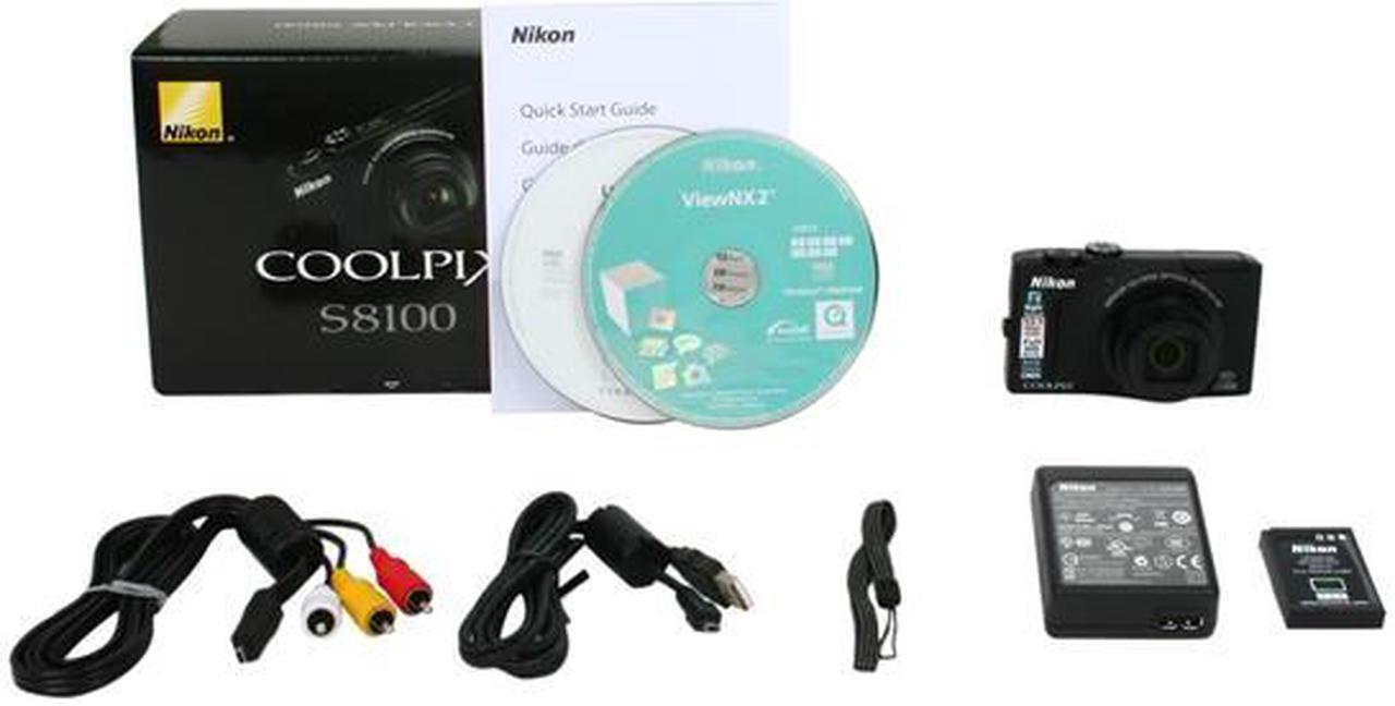 Alt view image 8 of 8 - Nikon Coolpix S8100 Black 12.1 MP 3.0" 921k LCD 10X Optical Zoom Digital Camera
