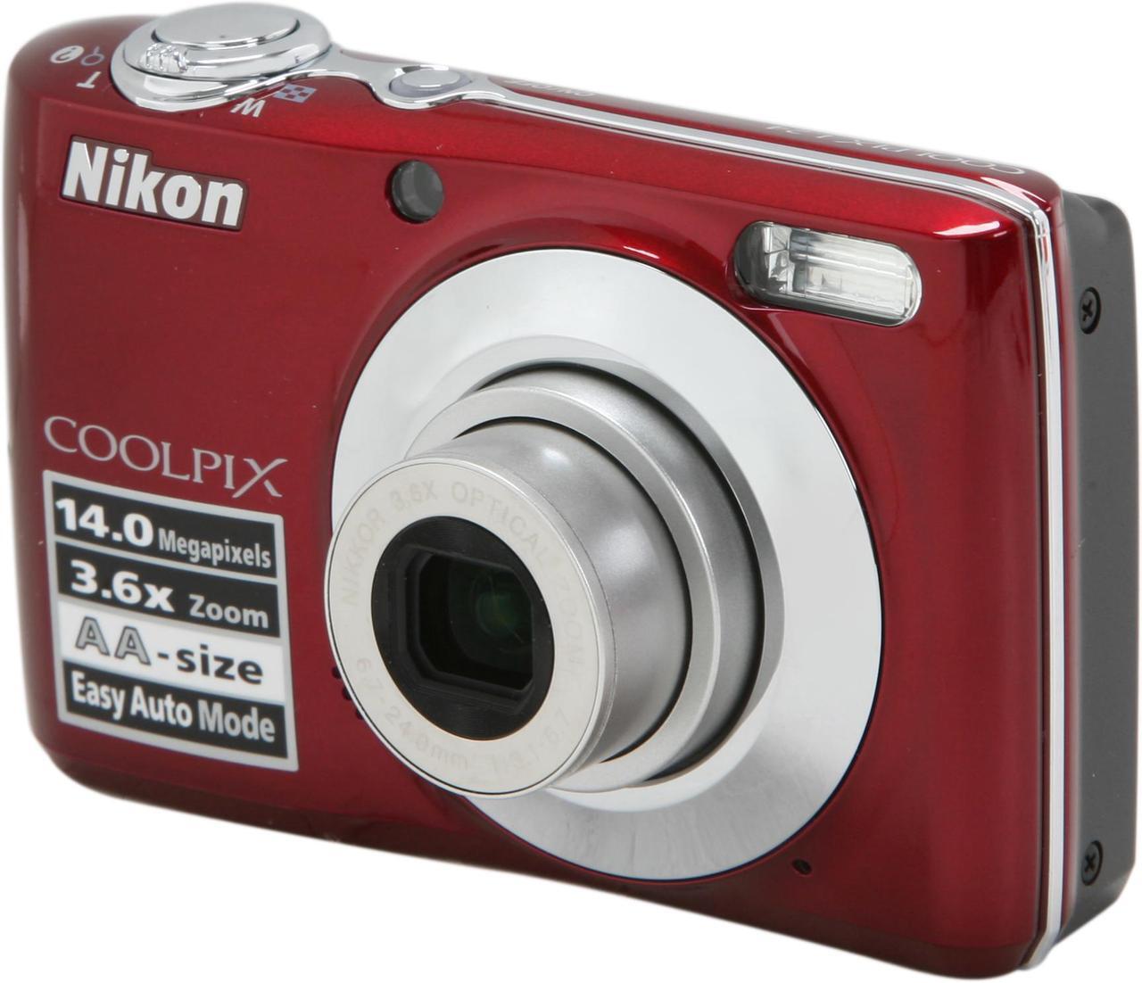 Main image of Nikon COOLPIX L24 Red 14.0 MP 3.6X Optical Zoom Digital Camera