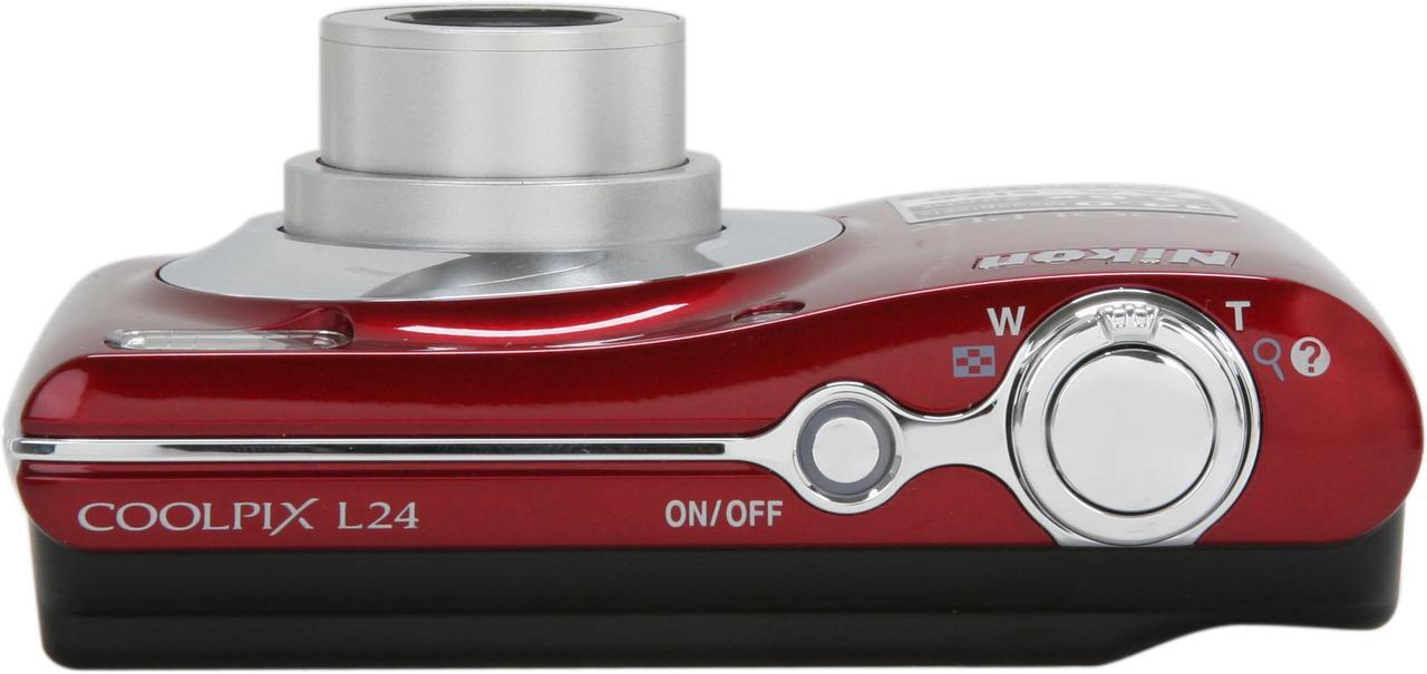 Alt view image 6 of 8 - Nikon COOLPIX L24 Red 14.0 MP 3.6X Optical Zoom Digital Camera