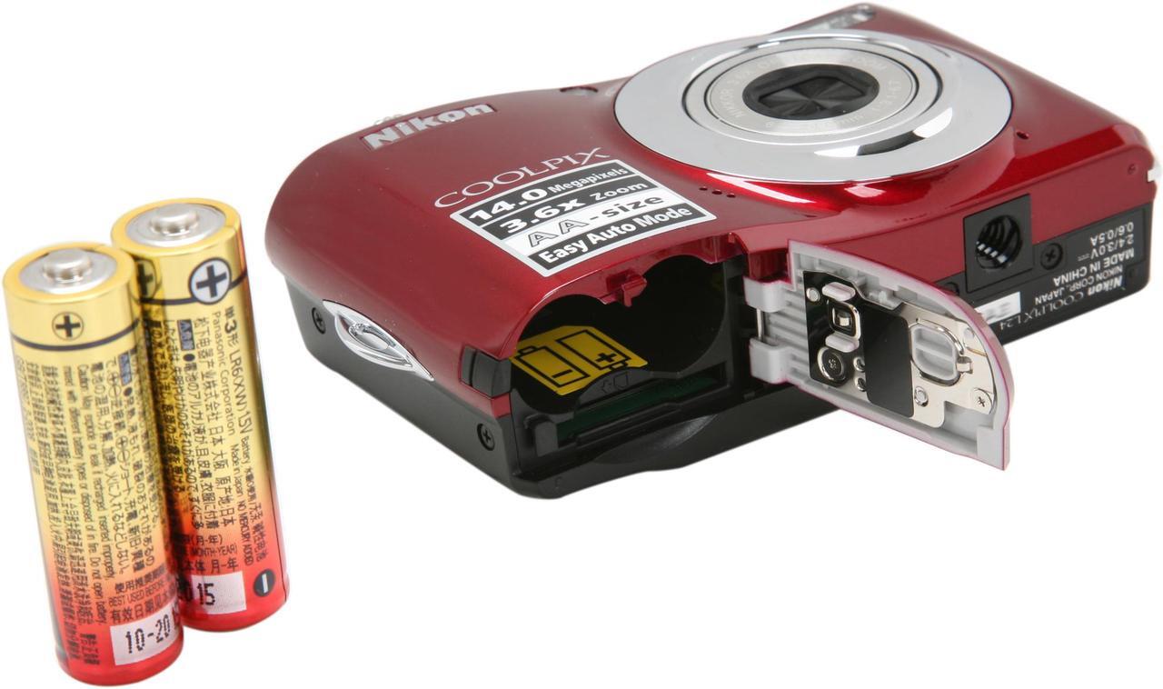 Alt view image 7 of 8 - Nikon COOLPIX L24 Red 14.0 MP 3.6X Optical Zoom Digital Camera