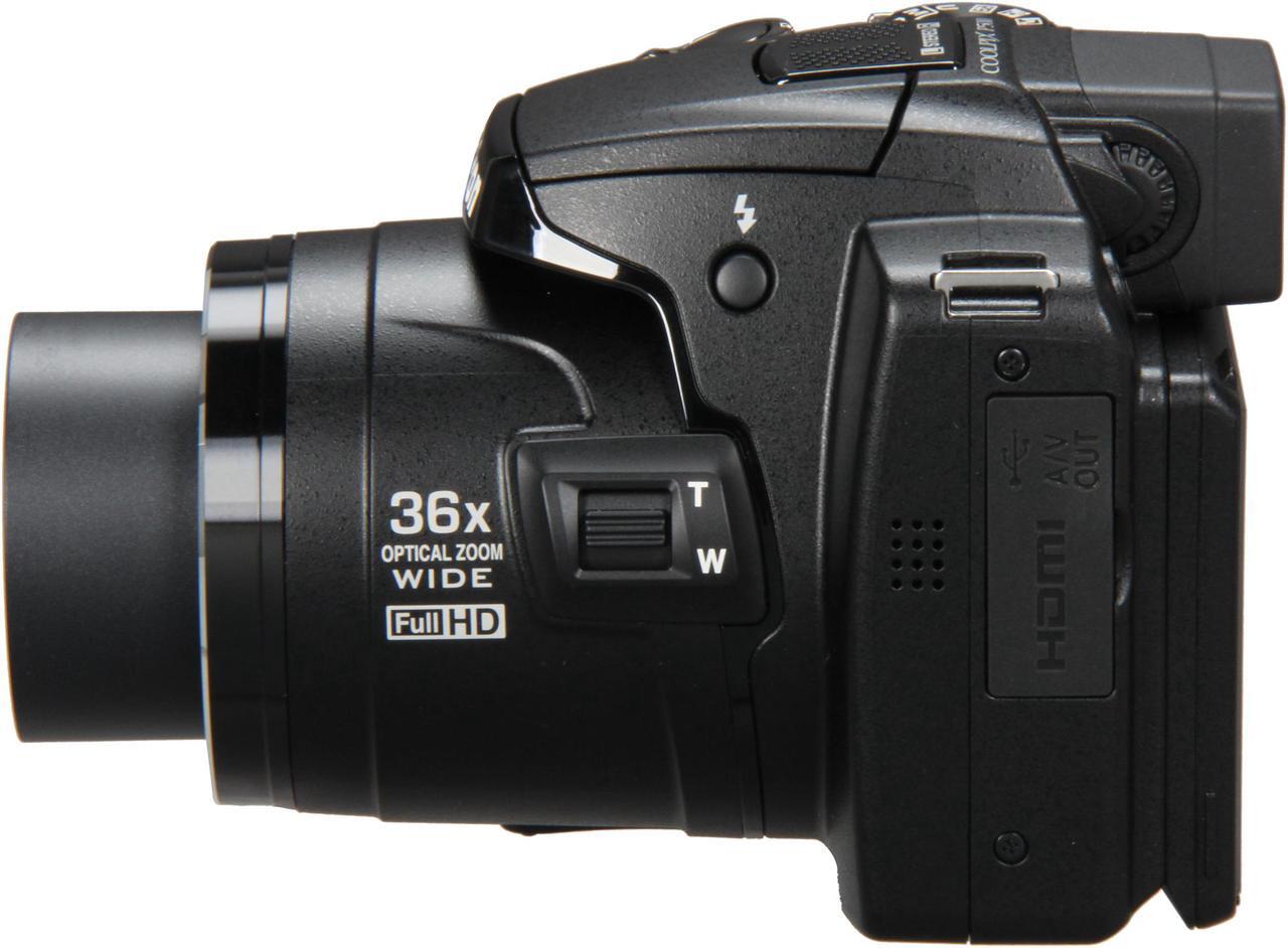 Alt view image 3 of 10 - Nikon COOLPIX P500 Black 12.1 MP 36X Optical Zoom Wide Angle Digital Camera