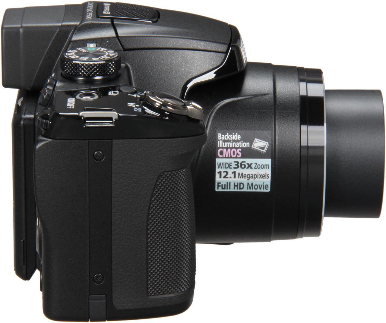 Alt view image 5 of 10 - Nikon COOLPIX P500 Black 12.1 MP 36X Optical Zoom Wide Angle Digital Camera