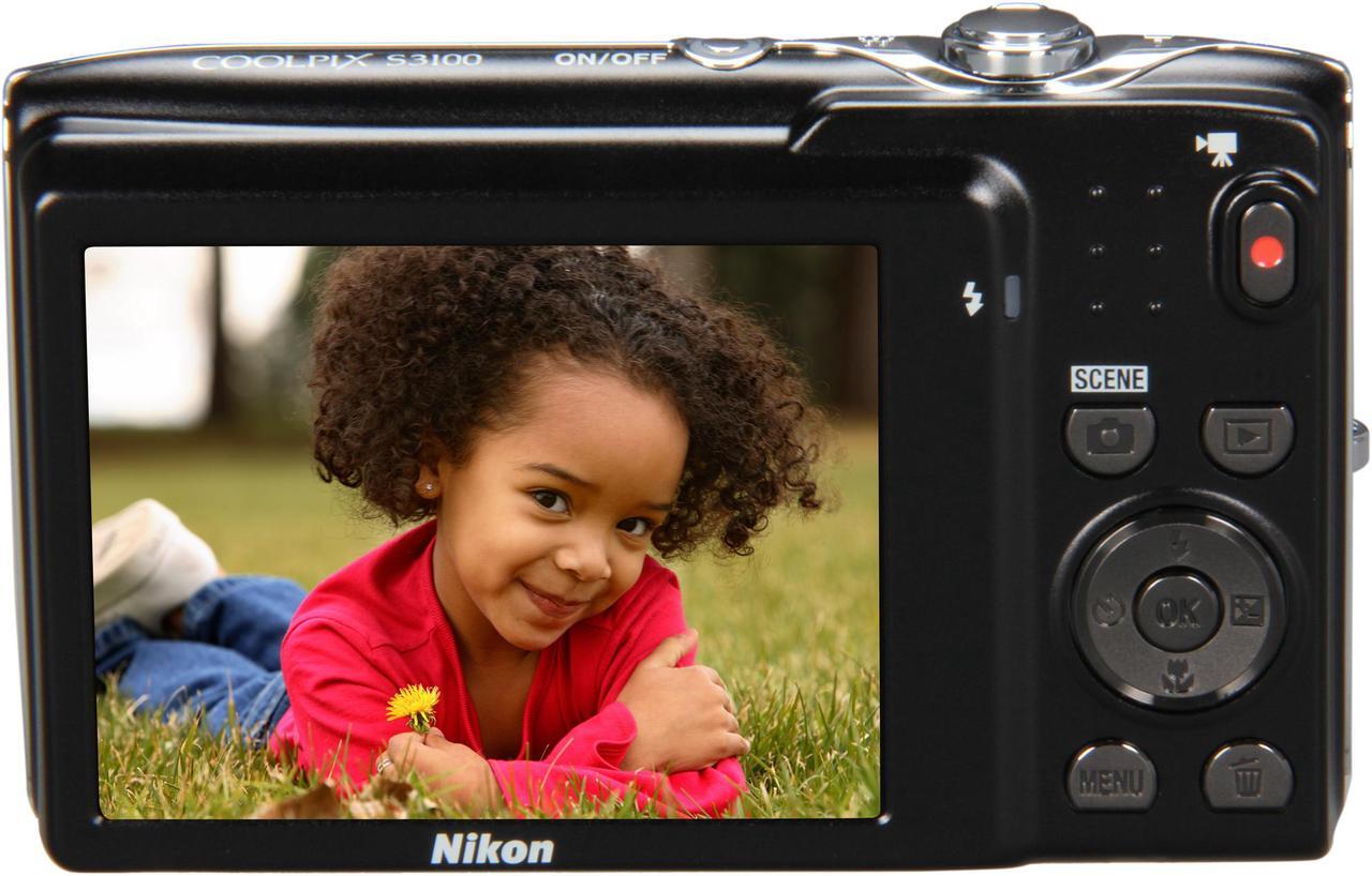 Alt view image 4 of 8 - Nikon COOLPIX S3100 Silver 14.0 MP 5X Optical Zoom Digital Camera