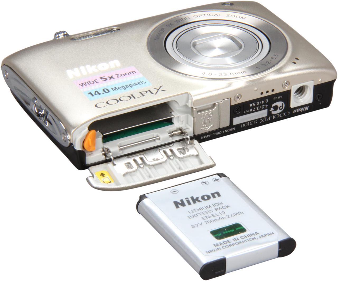 Alt view image 7 of 8 - Nikon COOLPIX S3100 Silver 14.0 MP 5X Optical Zoom Digital Camera