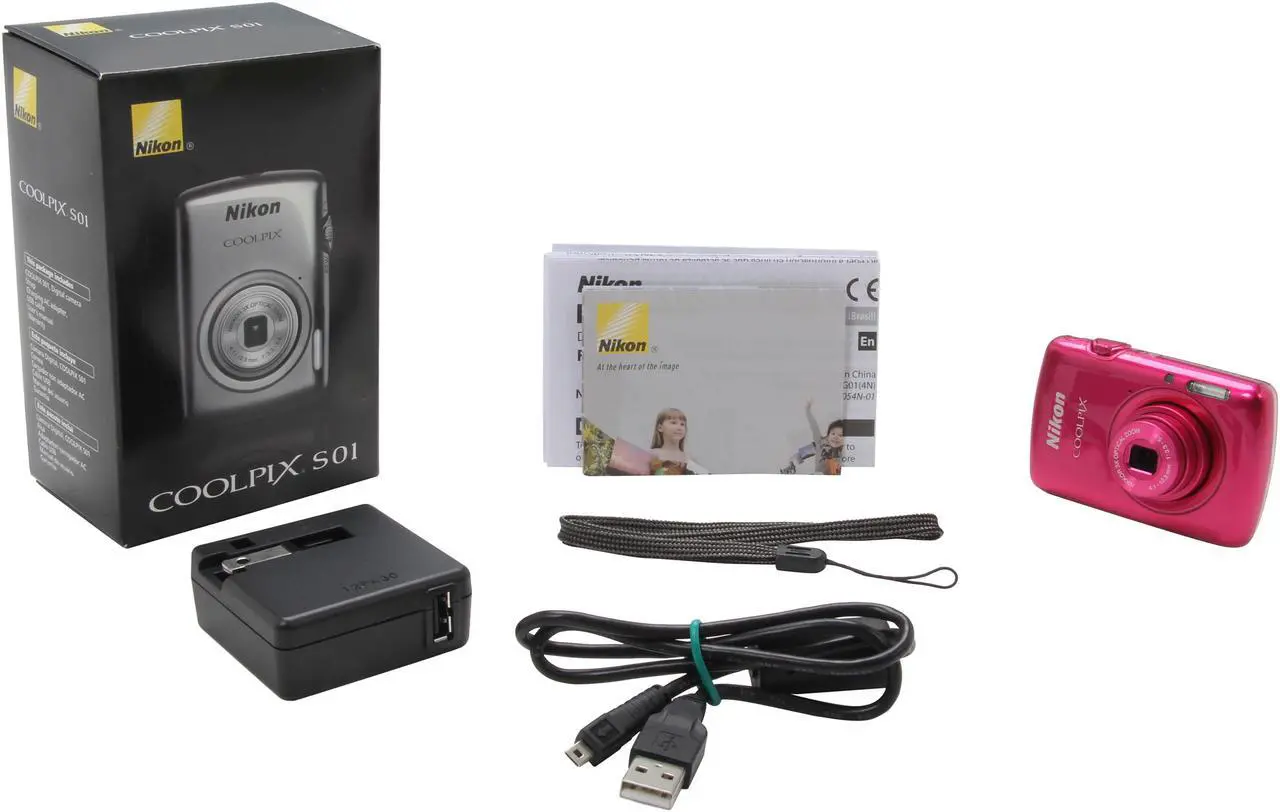 Alt view image 7 of 7 - Nikon COOLPIX S01 Pink 10.1 MP 3X Optical Zoom Digital Camera