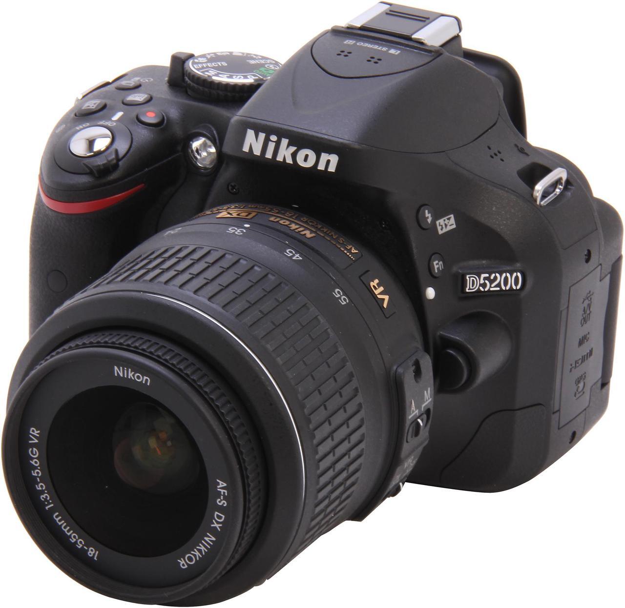 Main image of Nikon D5200 1503 Black 24.1 MP Digital SLR Camera with 18-55mm VR Lens Kit