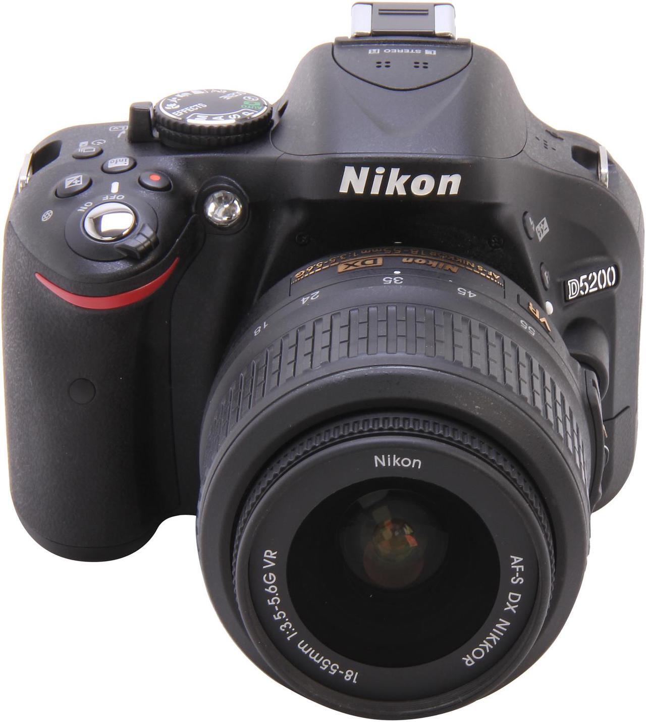 Alt view image 3 of 11 - Nikon D5200 1503 Black 24.1 MP Digital SLR Camera with 18-55mm VR Lens Kit