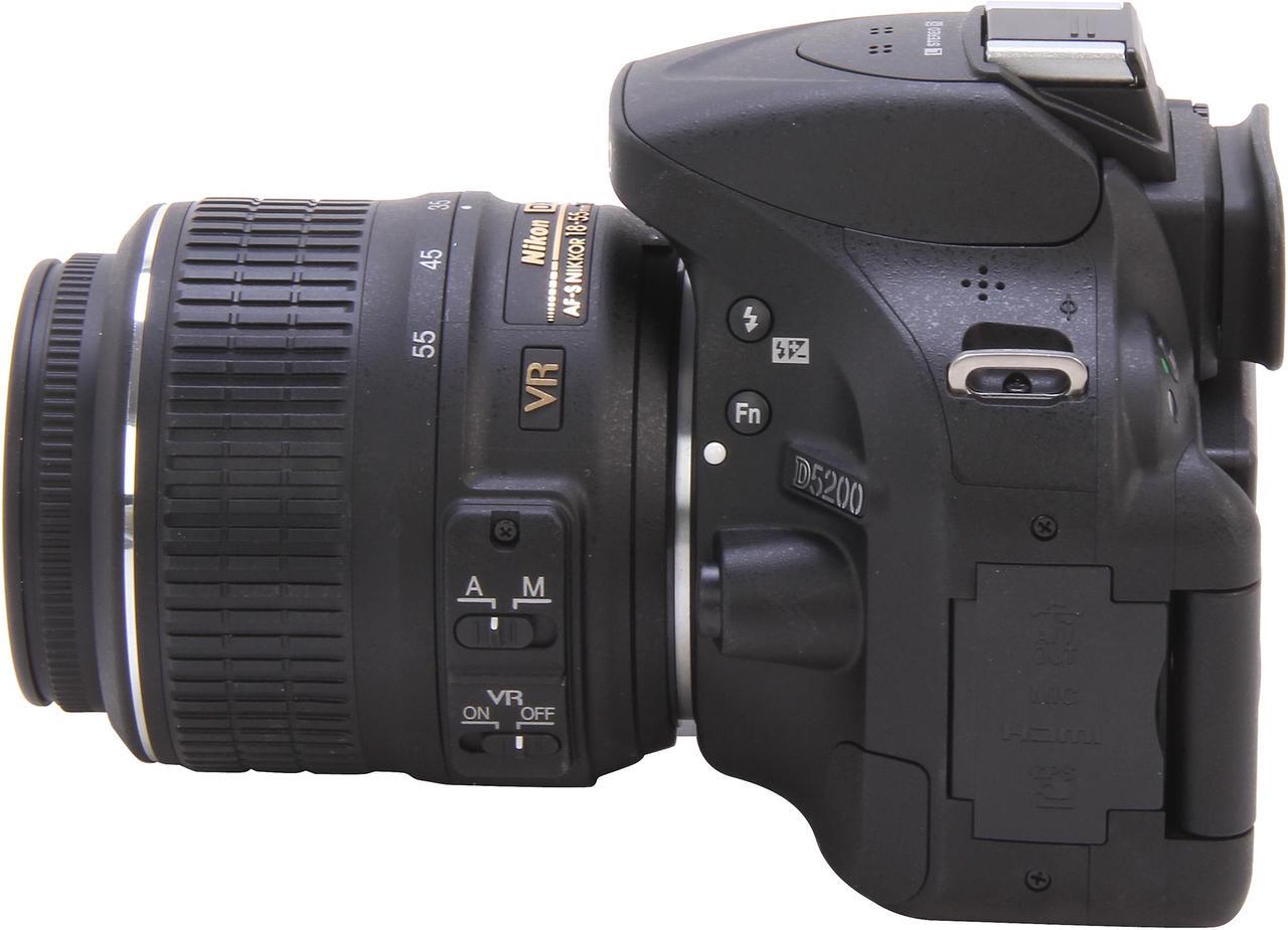 Alt view image 6 of 11 - Nikon D5200 1503 Black 24.1 MP Digital SLR Camera with 18-55mm VR Lens Kit