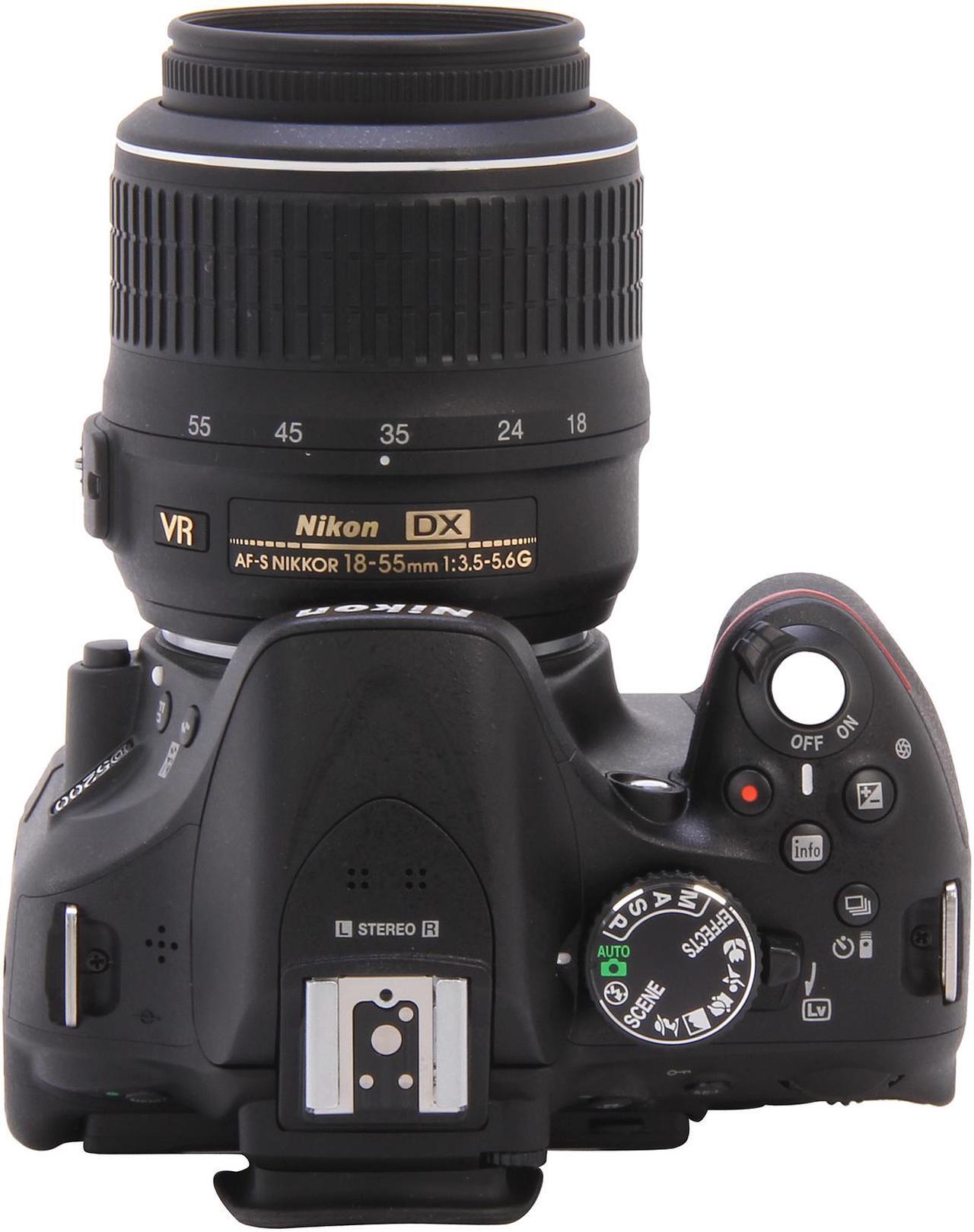 Alt view image 7 of 11 - Nikon D5200 1503 Black 24.1 MP Digital SLR Camera with 18-55mm VR Lens Kit