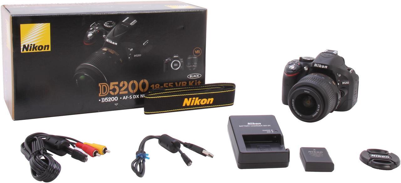 Alt view image 12 of 11 - Nikon D5200 1503 Black 24.1 MP Digital SLR Camera with 18-55mm VR Lens Kit