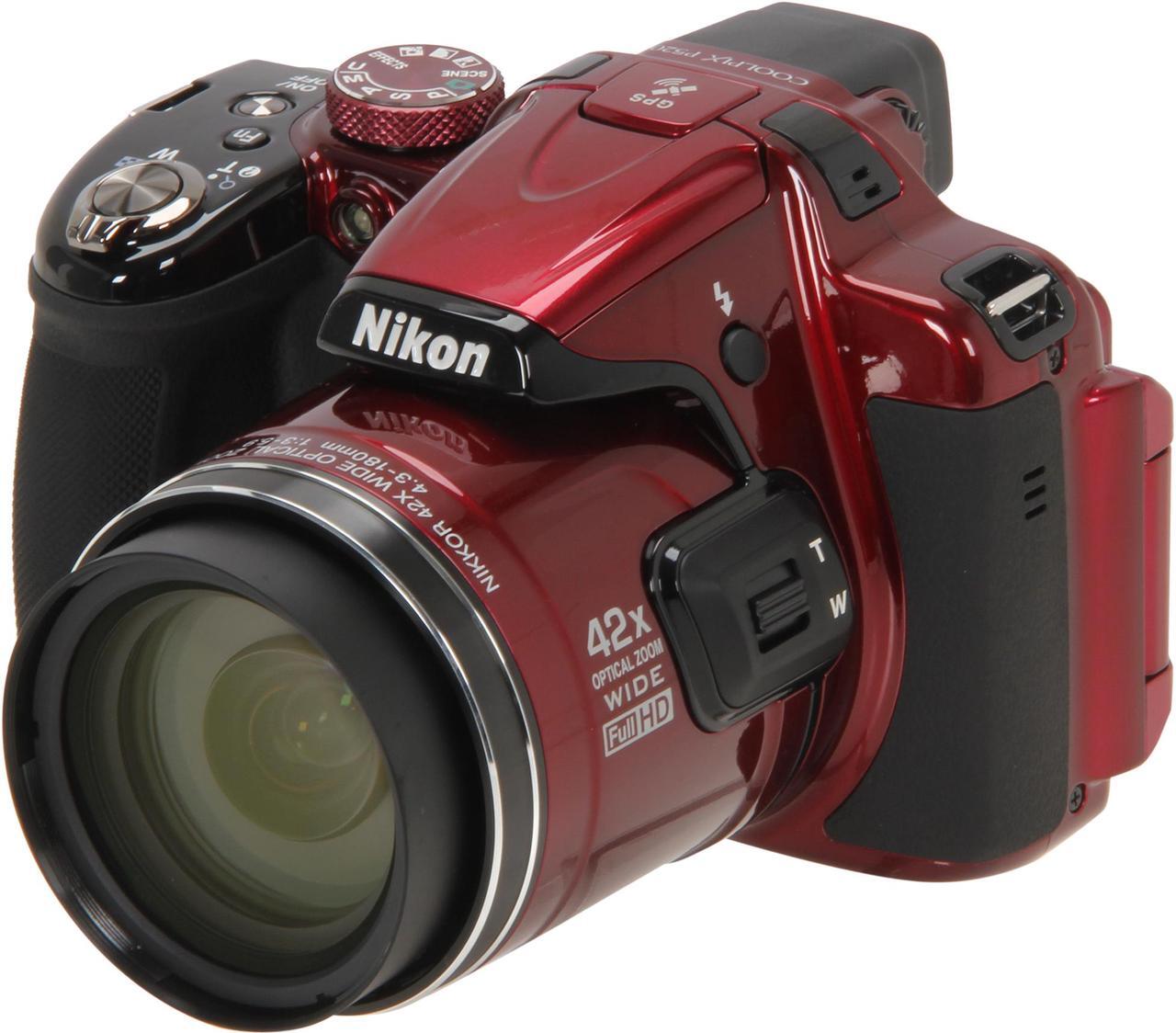 Main image of Nikon COOLPIX P520 Red 18.1 MP 42X Optical Zoom Wide Angle Digital Camera HDTV Output