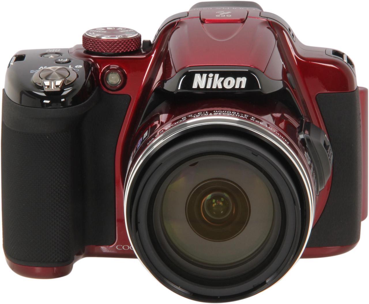 Alt view image 2 of 10 - Nikon COOLPIX P520 Red 18.1 MP 42X Optical Zoom Wide Angle Digital Camera HDTV Output