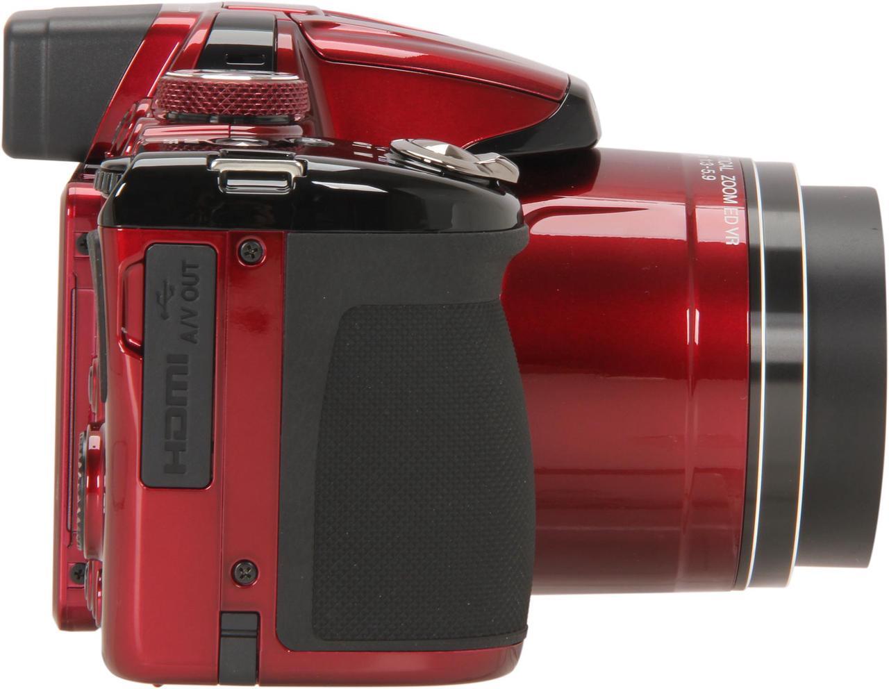 Alt view image 7 of 10 - Nikon COOLPIX P520 Red 18.1 MP 42X Optical Zoom Wide Angle Digital Camera HDTV Output