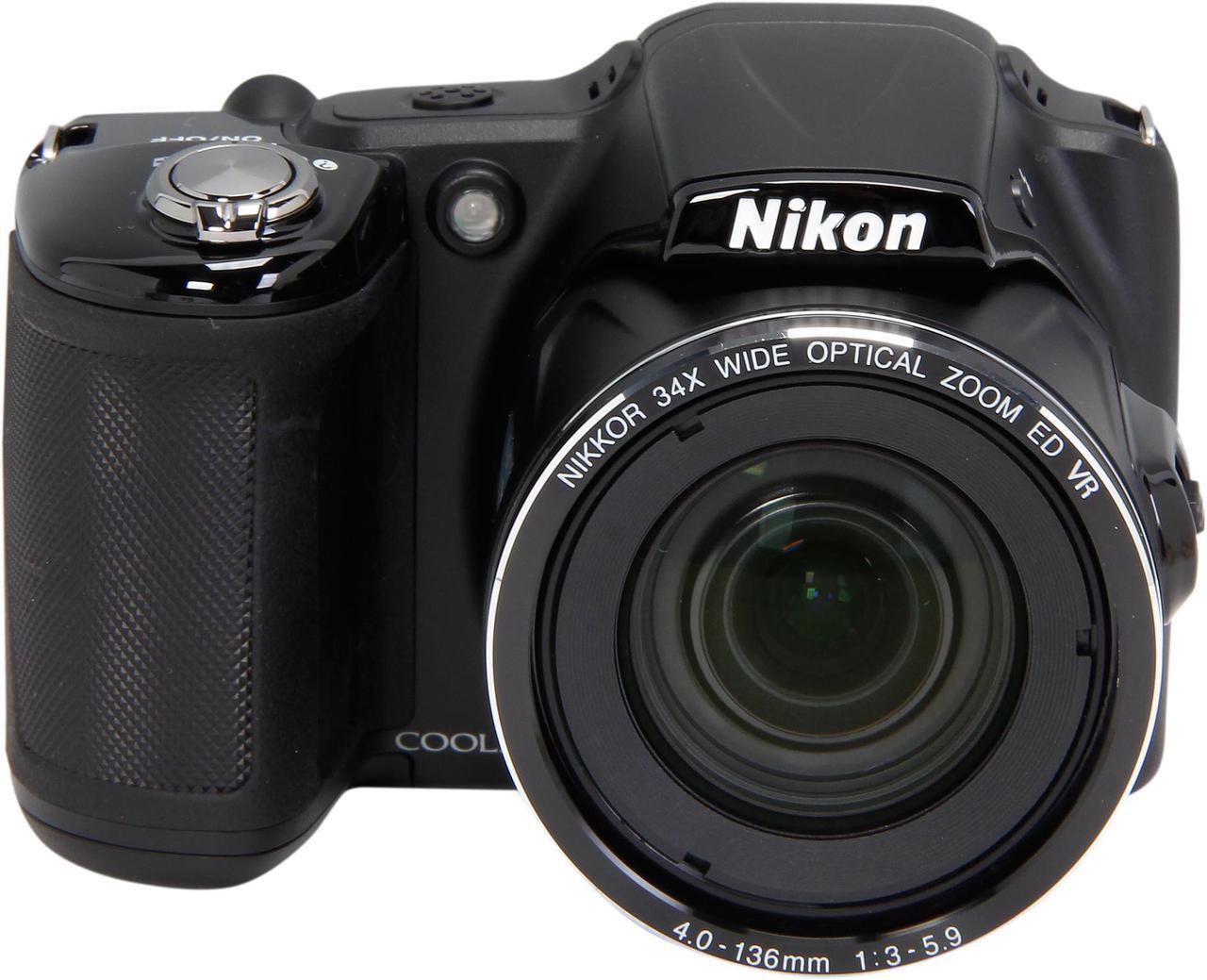 Alt view image 3 of 10 - Nikon COOLPIX L830 Black 16 MP 34X Optical Zoom Wide Angle Digital Camera HDTV Output