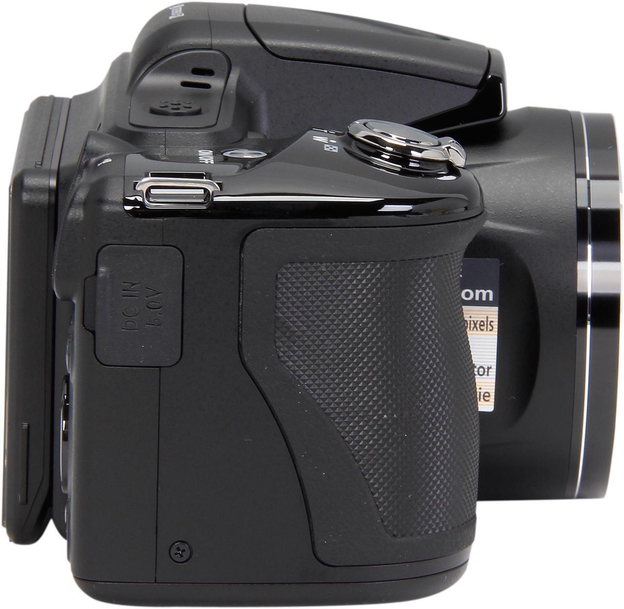 Alt view image 4 of 10 - Nikon COOLPIX L830 Black 16 MP 34X Optical Zoom Wide Angle Digital Camera HDTV Output