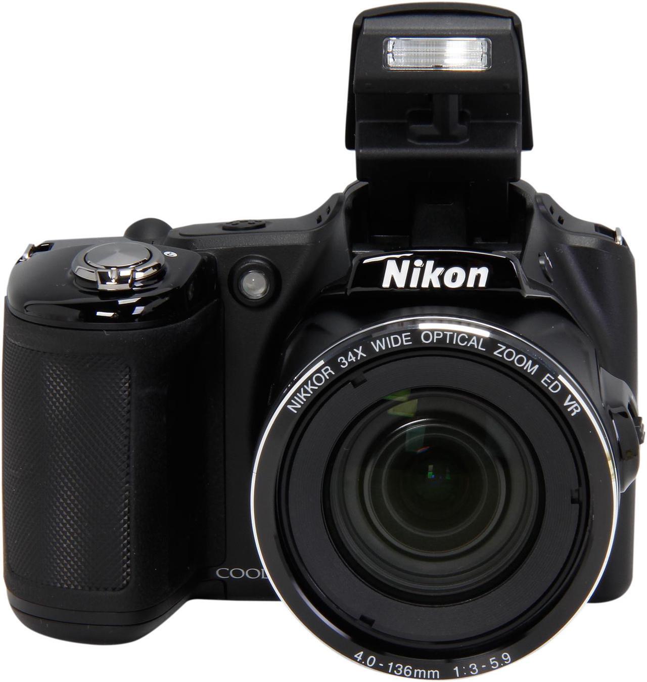 Alt view image 7 of 10 - Nikon COOLPIX L830 Black 16 MP 34X Optical Zoom Wide Angle Digital Camera HDTV Output