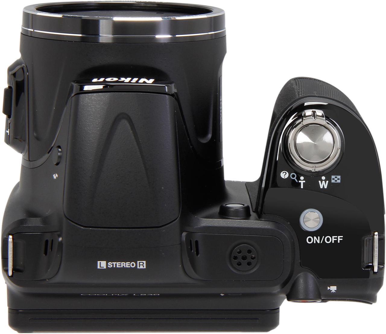 Alt view image 8 of 10 - Nikon COOLPIX L830 Black 16 MP 34X Optical Zoom Wide Angle Digital Camera HDTV Output