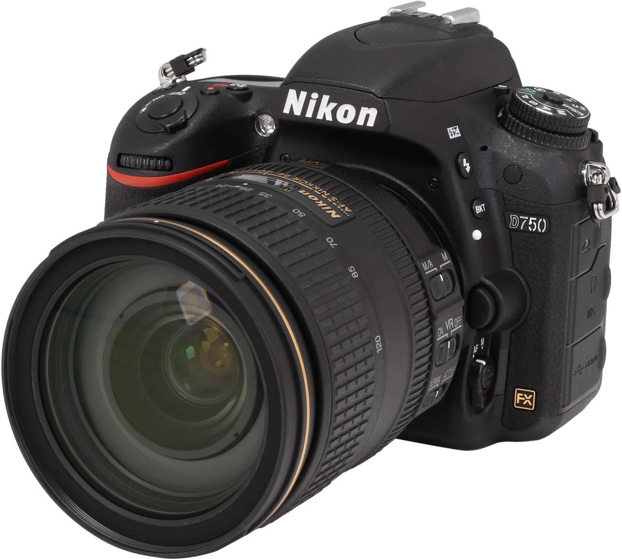 Main image of Nikon D750 1549 Black 24.3 MP Digital SLR Camera with 24-120mm VR Lens
