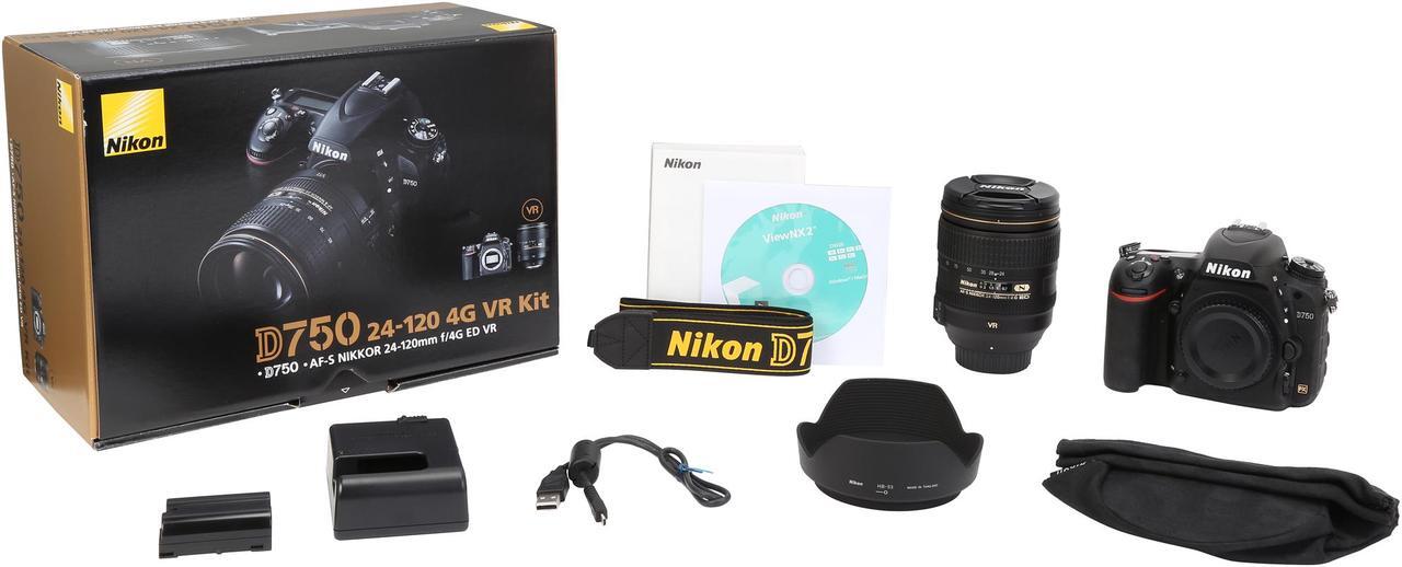 Alt view image 13 of 12 - Nikon D750 1549 Black 24.3 MP Digital SLR Camera with 24-120mm VR Lens