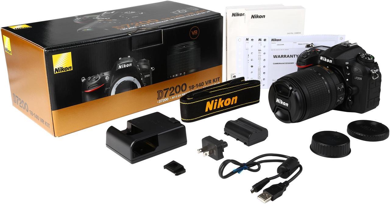 Alt view image 10 of 9 - Nikon D7200 1555 Black 24.2 MP Digital SLR Camera with 18-140mm VR Lens