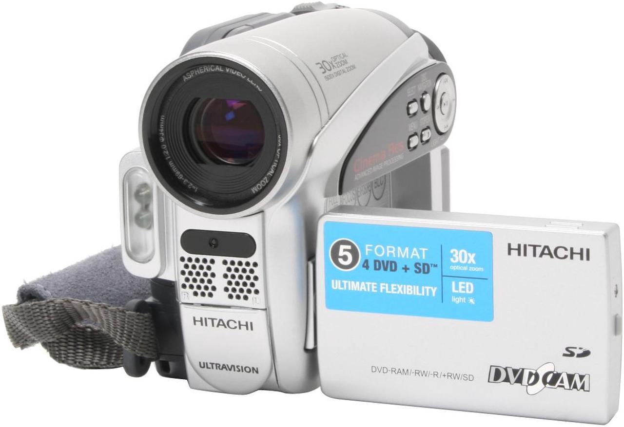 Main image of HITACHI DZ-GX5080A Silver 1/6" CCD 2.7" 16:9 LCD LCD 30X Optical Zoom DVD Camcorder