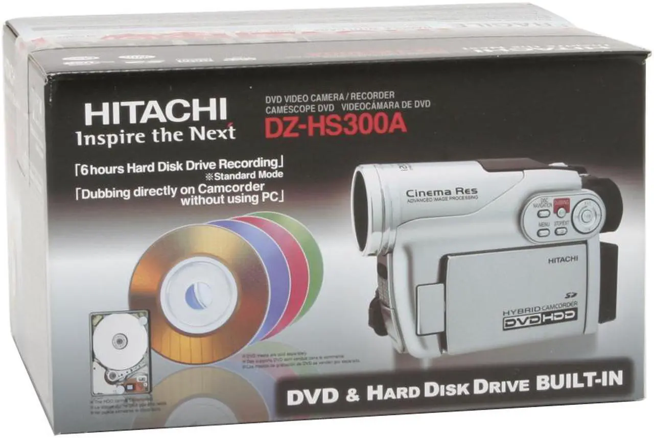 Alt view image 13 of 13 - HITACHI DZ-HS300A 1/6" CCD 2.7" LCD 25X Optical Zoom Hybrid DVD+HDD Camcorder