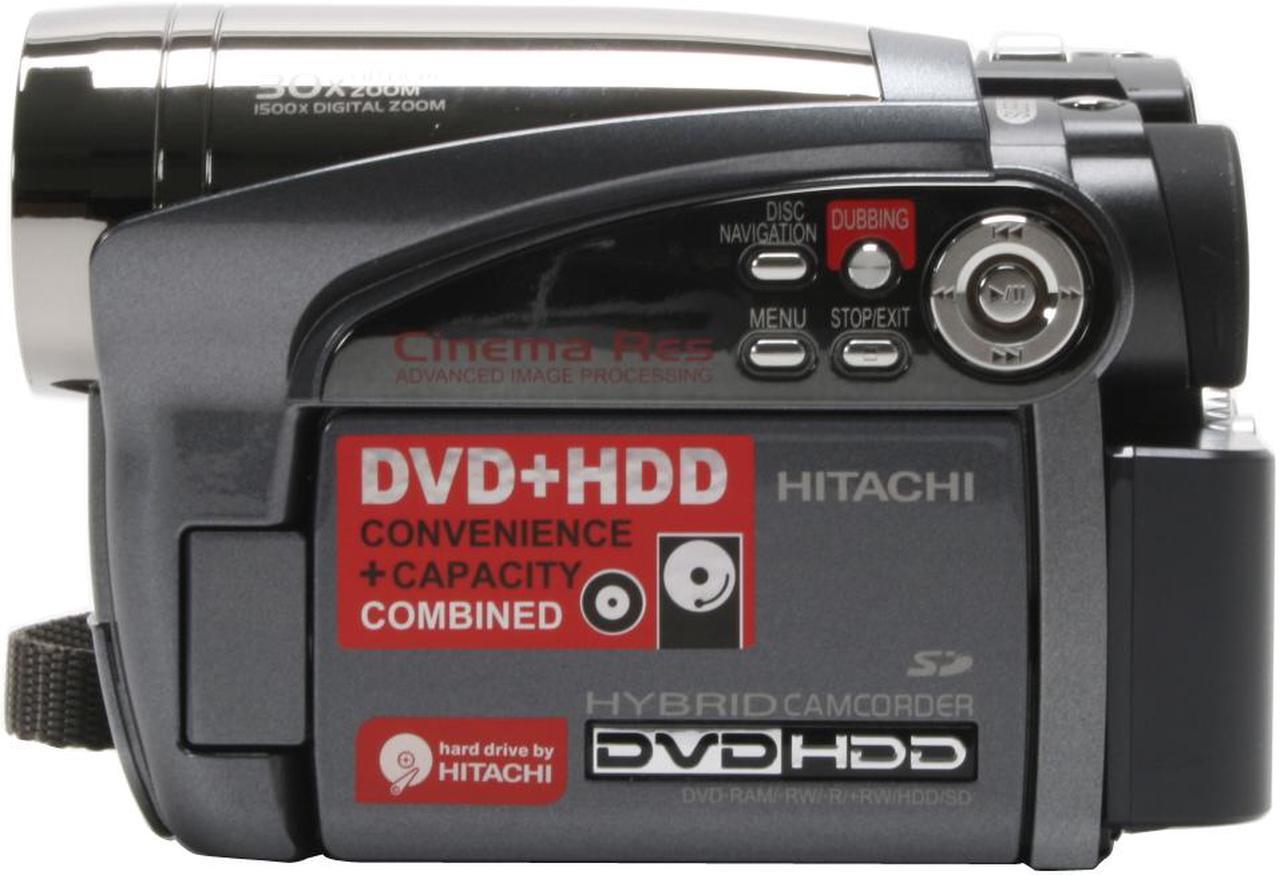 Alt view image 4 of 13 - HITACHI DZ-HS500A 1/6" CCD 2.7" LCD 30X Optical Zoom HDD/DVD/SD Hybrid Digital Camcorder
