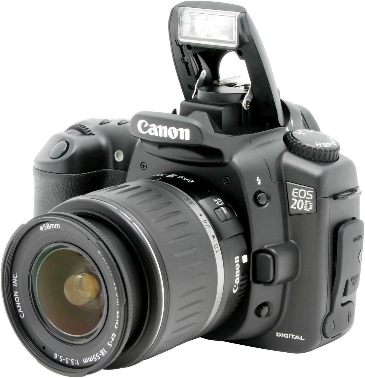 Alt view image 4 of 11 - Canon EOS 20D Black 8.25 MP Digital SLR Camera w/EF-S 18-55mm f/3.5-5.6 Lens