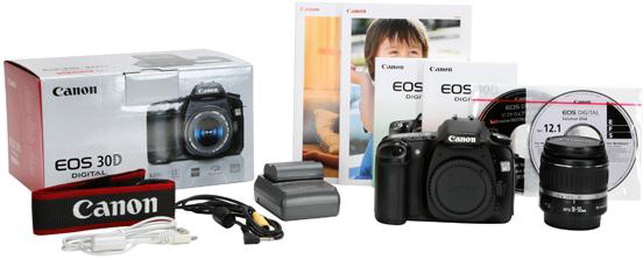 Alt view image 13 of 13 - Canon EOS 30D Black 8.2 MP Digital SLR Camera w/ EF-S 18-55mm f/3.5-5.6 II Lens