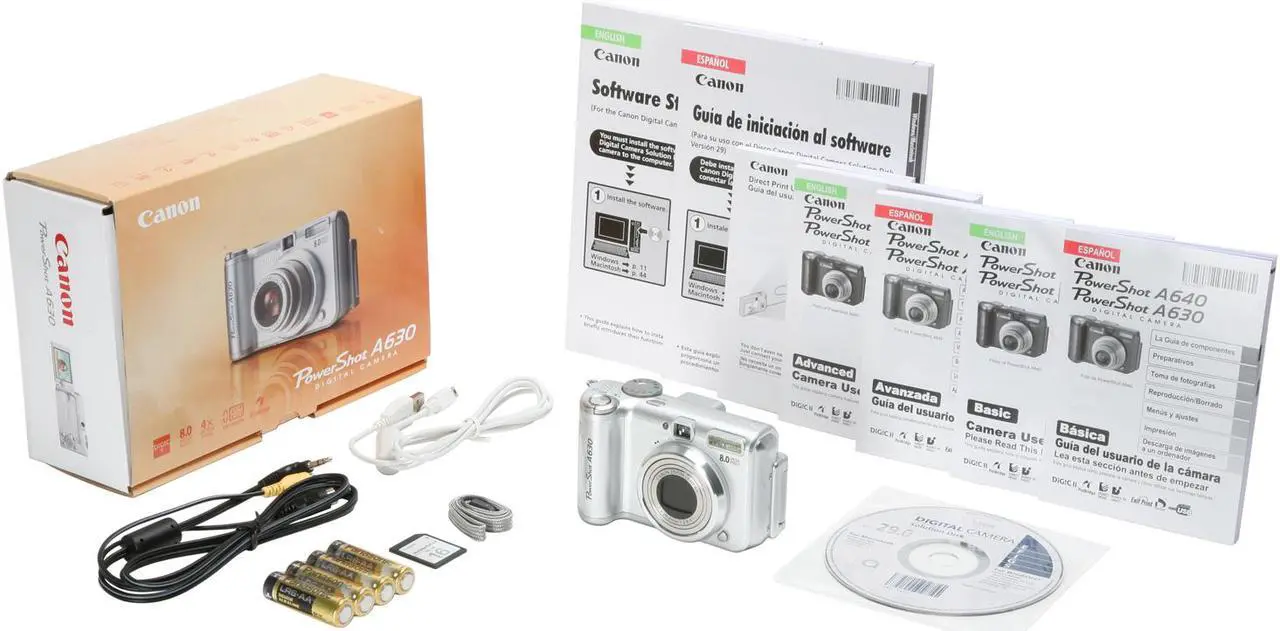 Alt view image 13 of 13 - Canon PowerShot A630 Silver 8.0 MP 4X Optical Zoom Digital Camera